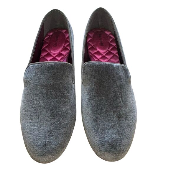 Birdies The Starling Stone Velvet Flats Smoking Slipper Slip On Lux 10.5 NWOT